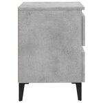 vidaXL Table de chevet gris béton 40x35x50 cm bois d'ingénierie
