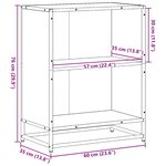 vidaXL Bibliothèque sonoma gris 60x35x76 cm bois d'ingénierie