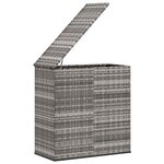 vidaXL Boîte à coussins de jardin Résine tressée 100x49x103 5 cm Gris