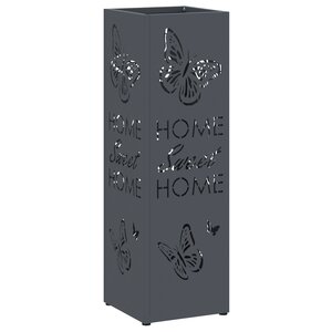 vidaXL Porte-parapluies Anthracite Métal Moyen Motif Porte-parapluies