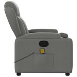 vidaXL Fauteuil de massage inclinable Gris foncé Tissu