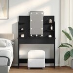 vidaXL Table de Toilette Chêne noir 96 x 40 x 142 cm Bois d'ingénierie