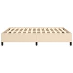 vidaXL Cadre de lit sans matelas crème 140x200 cm tissu