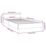 vidaXL Cadre de lit avec tête de lit sans matelas bleu 100x200cm tissu