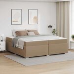 vidaXL Cadre de lit Cappuccino 200 x 200 cm Faux cuir