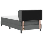 Lit Box Spring vidaXL avec Matelas - Gris Foncé  90x190 cm  Tissu