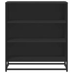 vidaXL Buffet noir 68x35x76 cm bois d'ingénierie et métal
