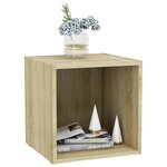 vidaXL Meuble TV chêne sonoma 37x35x37 cm bois d’ingénierie