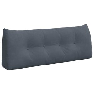 vidaXL Coussin de Dos Gris foncé 120 x 24 x 50 cm Velours