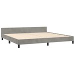 vidaXL Cadre de lit sans matelas gris clair 200x200 cm velours