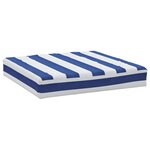 vidaXL Coussins de palette lot de 2 rayures bleues/blanches