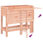 vidaXL Jardinière avec dessus de table pliable bois de Douglas massif