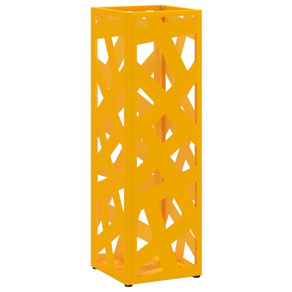 vidaXL Porte-parapluies Jaune moutarde Métal Moyen Élégant