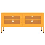 vidaXL Meuble TV Jaune moutarde 105x35x50 cm Acier