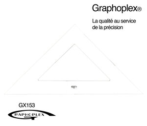 Equerre 45° 3 bords droits 70 cm