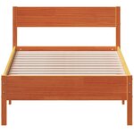 vidaXL Cadre de lit sans matelas cire marron 100x200cm bois pin massif