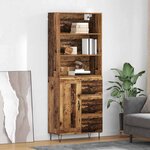 vidaXL Haut Armoire Bois ancien 69 5 x 34 x 180 cm Bois d'ingénierie