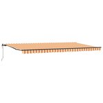 vidaXL Store Rétractable Automatique Jaune et Orange 600x350 cm
