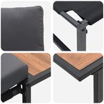 Ensemble de canapés de jardin 2 pièces vidaXL avec coussins anthracite pour une personne