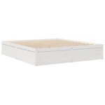 vidaXL Lit bibliothèque sans matelas blanc 200x200 cm bois pin massif