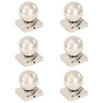 vidaXL Bouchons de poteau 6 Pièces Globe final Acier inoxydable 91x91 mm