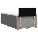 vidaXL Sommier à lattes de lit avec matelas Gris clair 120x200cm Tissu