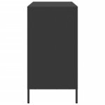 vidaXL Buffet noir 101 5x39x73 5 cm acier laminé à froid