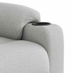 vidaXL Fauteuil de massage inclinable gris nuage tissu