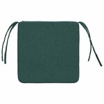 vidaXL Coussins de siège 4 Pièces Vert foncé 40 x 40 x 3 cm tissu