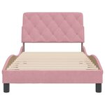 vidaXL Cadre de lit sans matelas rose 100x200 cm velours