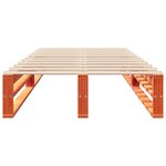 vidaXL Cadre de lit sans matelas cire marron 90x190 cm bois pin massif