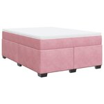 vidaXL Sommier à lattes de lit avec matelas Rose 160x200 cm Velours