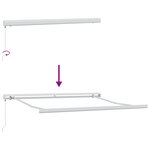 vidaXL Store Rétractable Manuel Beige 350x250 cm