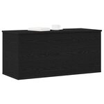 vidaXL Boîte de Rangement avec stockage Chêne noir 100 x 42 x 46 cm