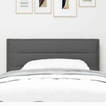 vidaXL Tête de lit LED avec des lumières à LED Gris foncé 100 cm tissu