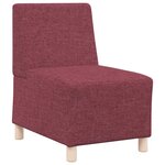 vidaXL Unité de Sofa Modulaire Sans Accoudoirs 3 Pièces Rouge bordeaux