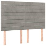 vidaXL Sommier à lattes de lit et matelas Gris clair 140x200cm Velours