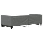 vidaXL Lit de jour avec gigogne sans matelas gris foncé 90x200 cm