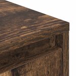 vidaXL Meuble TV avec lumières LED chêne fumé 160 5x41x50 cm