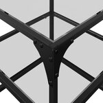vidaXL Tables basses avec dessus en verre transparent 2 Pièces acier
