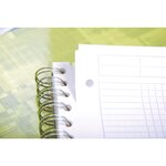 Cahier Bind'O Block 22 5x29 7 160p Q.5x5 cadré 4 couleurs de bandes perfo. 4 trous CLAIREFONTAINE
