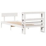 vidaXL Cadre de lit sans matelas blanc 90x200 cm bois de pin massif