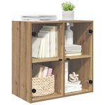 vidaXL Meuble mural Montage mural Chêne artisanal 68 x 37 x 68 5 cm