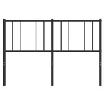 vidaXL Tête de lit métal noir 135 cm