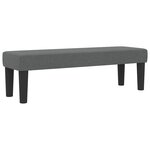 vidaXL Lit à ressort avec matelas et banc gris foncé 200x200 cm en tissu