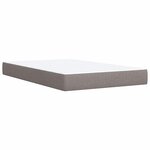 vidaXL Sommier à lattes de lit avec matelas taupe 120x190 cm tissu