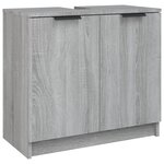 vidaXL Ensemble d'armoires de salle de bain 4 Pièces sonoma gris