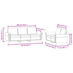 vidaXL Ensemble de canapés 2 Pièces avec coussins Rose Velours