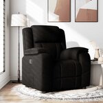 vidaXL Fauteuil inclinable Noir Tissu