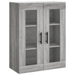 vidaXL Buffet haut Sonoma gris 69 5x34x180 cm Bois d'ingénierie